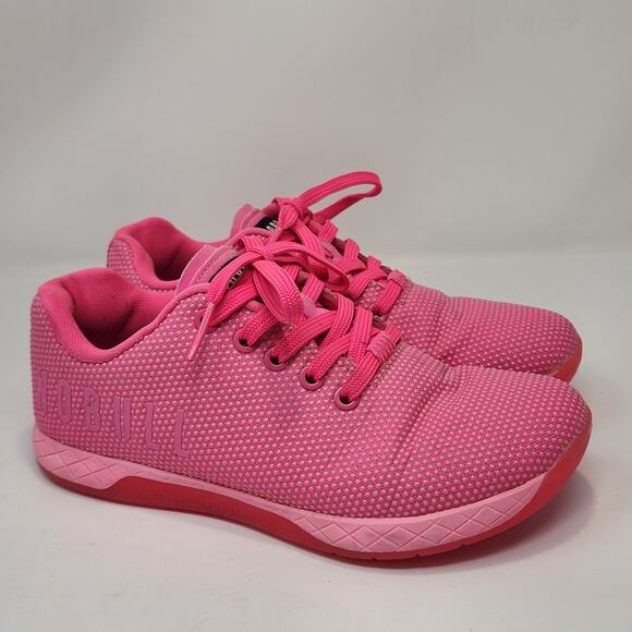 Nobull Women Outwork Neon Pink Training Shoes Size 7 Gym Workout Sneakers - Picture 1 of 10